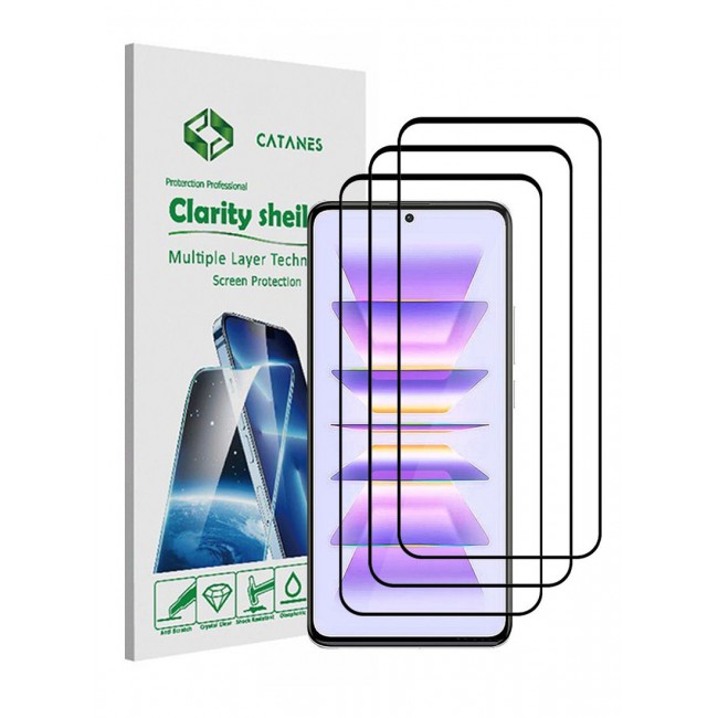 CATANES 3 Pack For Xiaomi Redmi K60 Pro Screen Protector Scratch and Shatter Resistant Full Glue Back