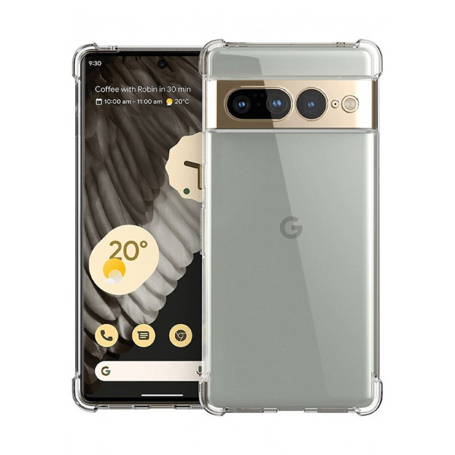 CATANES Google Pixel 7 Pro TPU Case Clear Transparent Shockproof Protective Phone Case Scratch Resistant Reinforced Corners Cover
