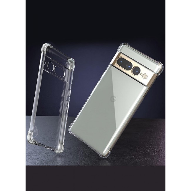 CATANES Google Pixel 7 Pro TPU Case Clear Transparent Shockproof Protective Phone Case Scratch Resistant Reinforced Corners Cover