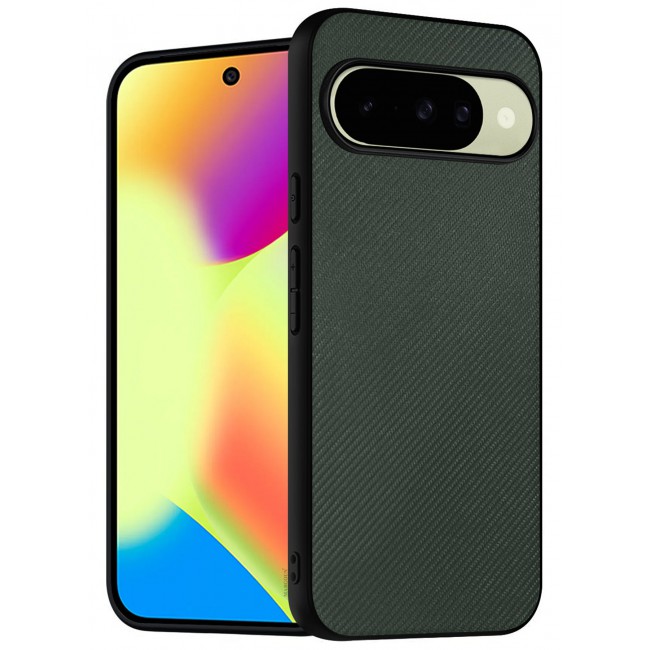 CATANES Carbon Laminated Protective Case for Google Pixel 10 – Premium Slim Edition - Green