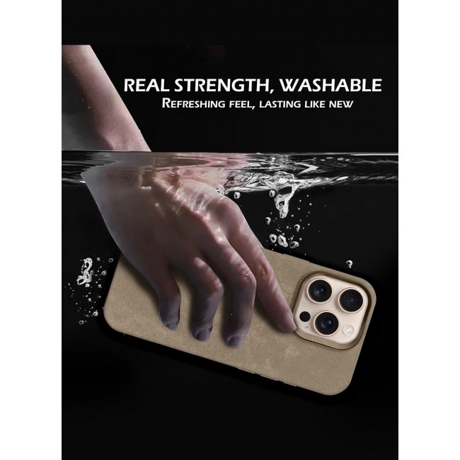 CATANES 2Packs iPhone 16 Pro Max Alcantara Case Cover Premium Quality Luxurious Soft Touch Protection with Metal Camera Frame with a 3D Screen Protector - Desert Titanium