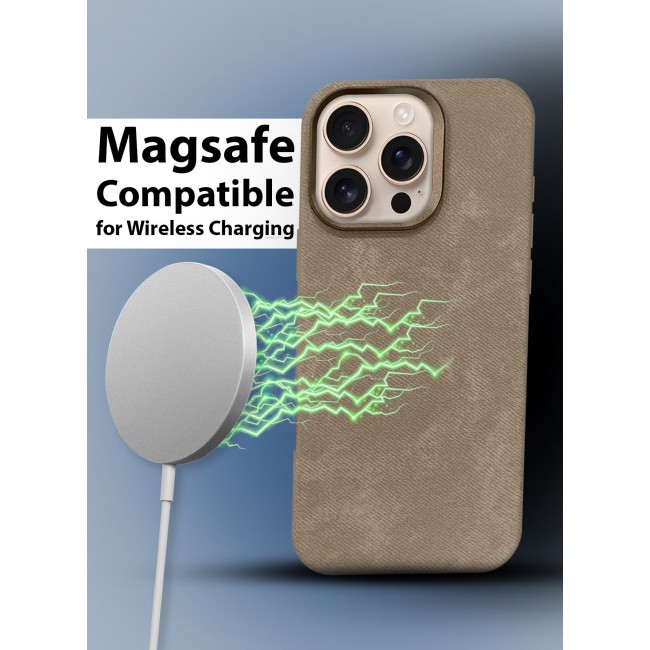 CATANES 2Packs iPhone 16 Pro Max Alcantara Case Cover Premium Quality Luxurious Soft Touch Protection with Metal Camera Frame with a 3D Screen Protector - Desert Titanium