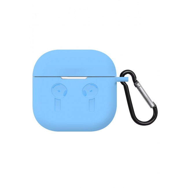 CATANES ( for Airpods 4 2024 ) Case Soft Silicone Elegant Cover with Keychain / Sky Blue Color