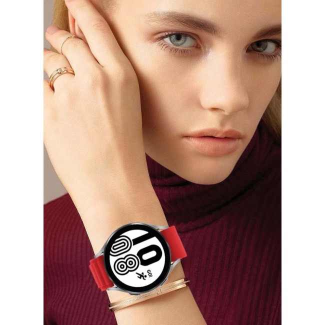 CATANES Alpine Loop Band 20mm Nylon Woven Sport Watch Strap Compatible with Galaxy Watch5 Pro/Galaxy Watch5/Galaxy Watch4/Galaxy Watch4 Classic/Galaxy Watch3/ Galaxy Watch Active 2/Galaxy Watch Active Red