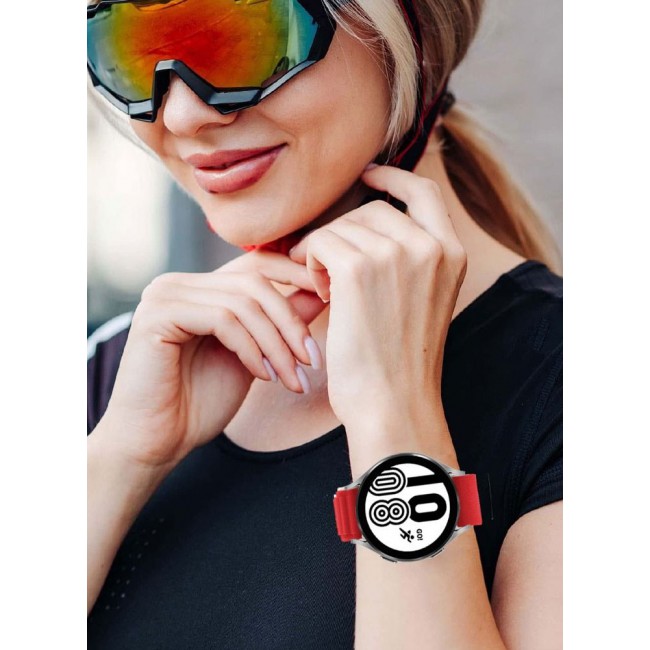 CATANES Alpine Loop Band 20mm Nylon Woven Sport Watch Strap Compatible with Galaxy Watch5 Pro/Galaxy Watch5/Galaxy Watch4/Galaxy Watch4 Classic/Galaxy Watch3/ Galaxy Watch Active 2/Galaxy Watch Active Red