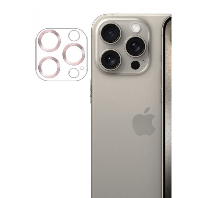 CATANES iPhone 14 Pro Camera Lens Protector Tempered Glass 9H Hardness Ultra HD Anti-Scratch Easy to Install Case Friendly Full Coverage Guard Rose Gold