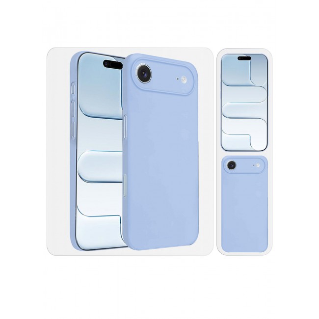CATANES Air Skin Frosted Matte Case for iPhone 17 Air - Stylish Ultra Slim Back Cover - Light Blue
