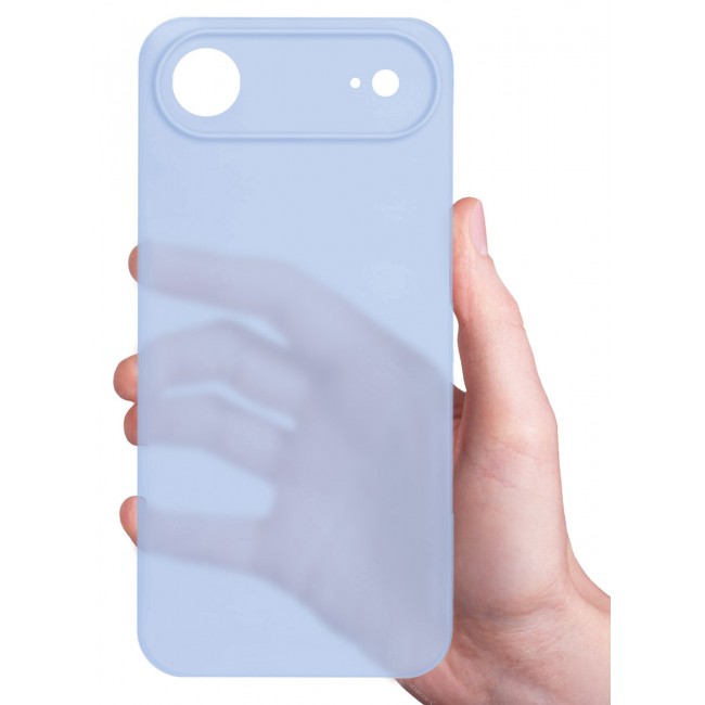 CATANES Air Skin Frosted Matte Case for iPhone 17 Air - Stylish Ultra Slim Back Cover - Light Blue