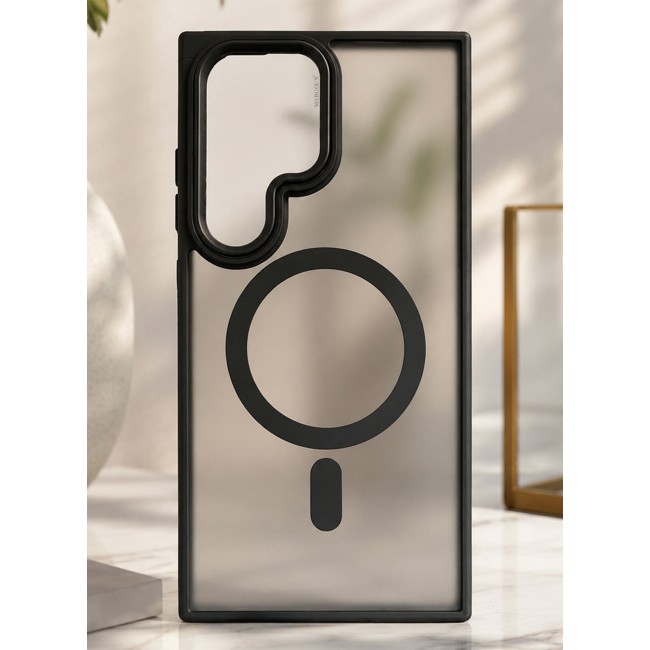 CATANES (for Samsung Galaxy S24 Ultra) Magnetic Slim Protective Case with Wireless Charging Support - Black