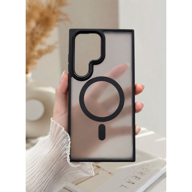 CATANES (for Samsung Galaxy S24 Ultra) Magnetic Slim Protective Case with Wireless Charging Support - Black