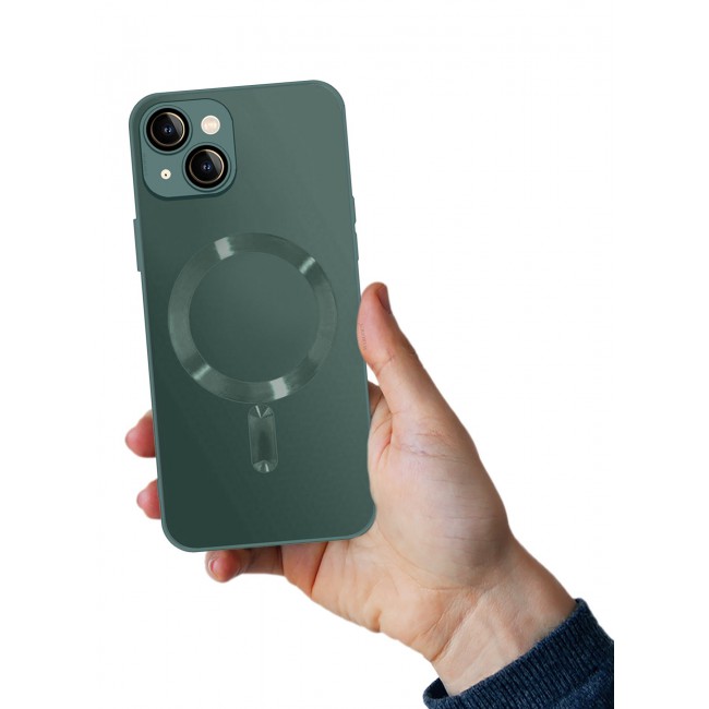 CATANES 2 Packs For iPhone 14 Case and Screen Protector With MagSafe Built In High Grade TPU Material Green