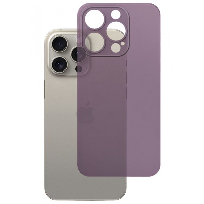 CATANES Air Skin Super Slim Case for Apple iPhone 15 Pro Max Back Cover Sturdy Durable Thin Case Drop Protection Cover - Transparent Purple