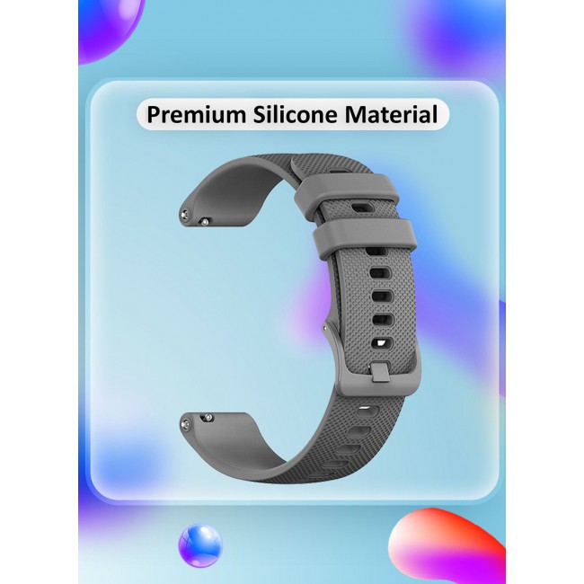 CATANES 2Packs 20mm Silicone Band for Samsung Galaxy Watch 7 6 5 4 FE Band 40mm 44mm/Galaxy Watch 6 4 Classic Band 47mm 46mm 43mm 42mm / 20mm Silicone Sport Strap Bracelet Wristband / White Grey