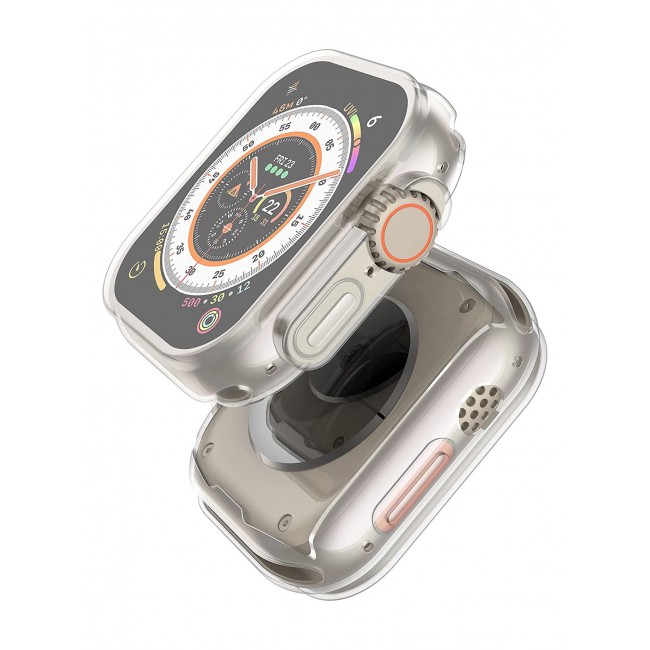 CATANES Apple Watch Ultra 49mm Case Clear Soft Flexible TPU Full Screen Coverage Protective Transparent Bumper Cover