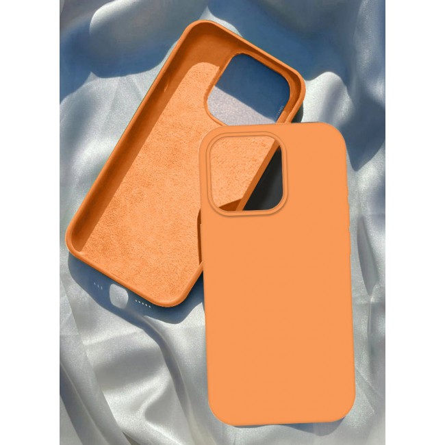 CATANES iPhone 14 Pro Max Case Silicone Case Full Body Protective Cover Shockproof Slim Phone Case Anti-Scratch Soft Microfiber Lining Orange