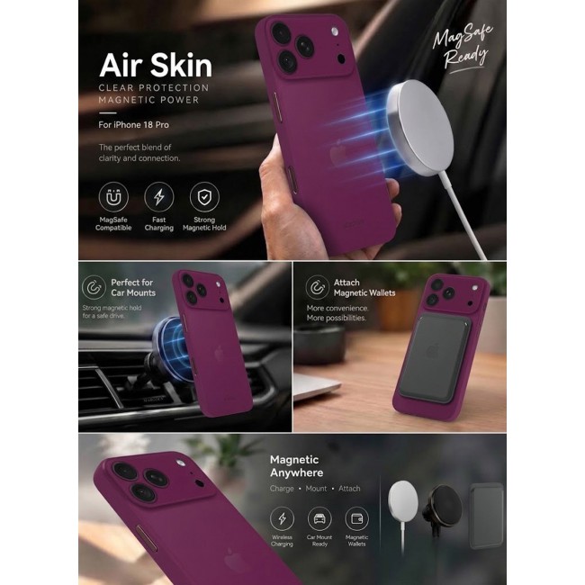 KZDOO Air Skin Case for iPhone 18 Pro - Ultra Slim 0.3mm Protective Cover