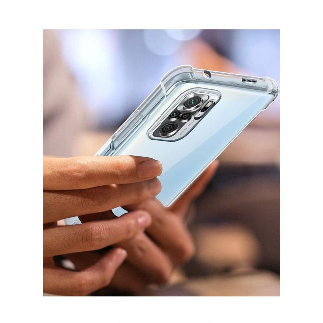 CATANES Xiaomi Redmi Note 10S Case Cover Clear Protective TPU Four Corners Cover Transparent Soft Case