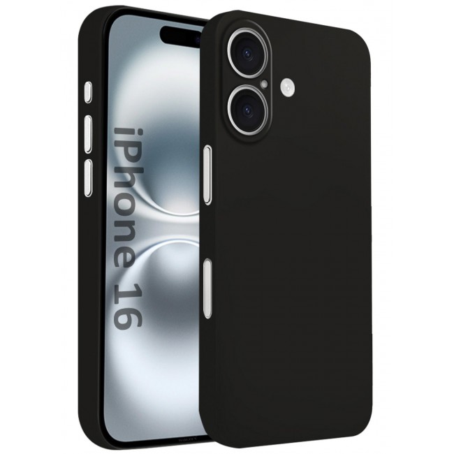 CATANES ( for iPhone 16 ) Ultra Thin Case Cover Air Skin Series Back Cover Sturdy Durable Case Drop Protection Cover - Transparent Black