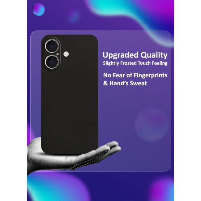 CATANES ( for iPhone 16 ) Ultra Thin Case Cover Air Skin Series Back Cover Sturdy Durable Case Drop Protection Cover - Transparent Black