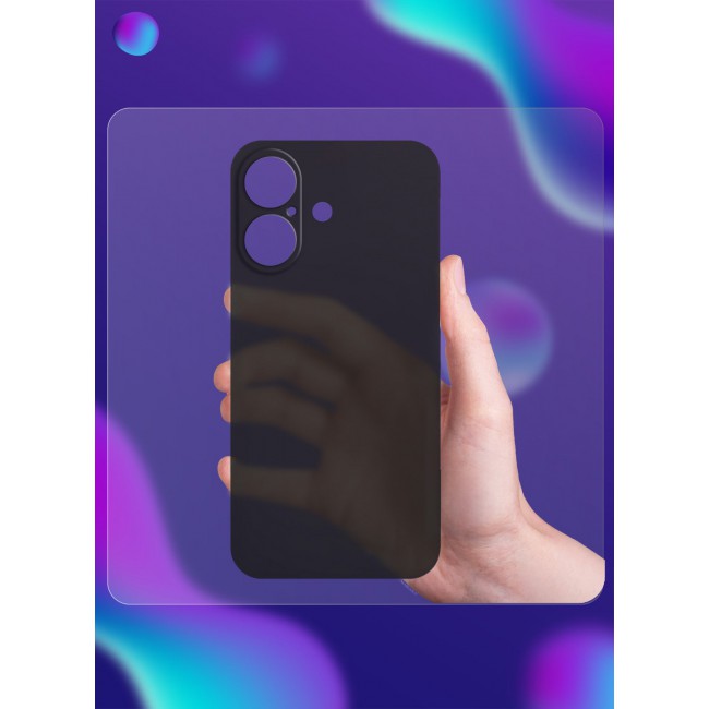 CATANES ( for iPhone 16 ) Ultra Thin Case Cover Air Skin Series Back Cover Sturdy Durable Case Drop Protection Cover - Transparent Black