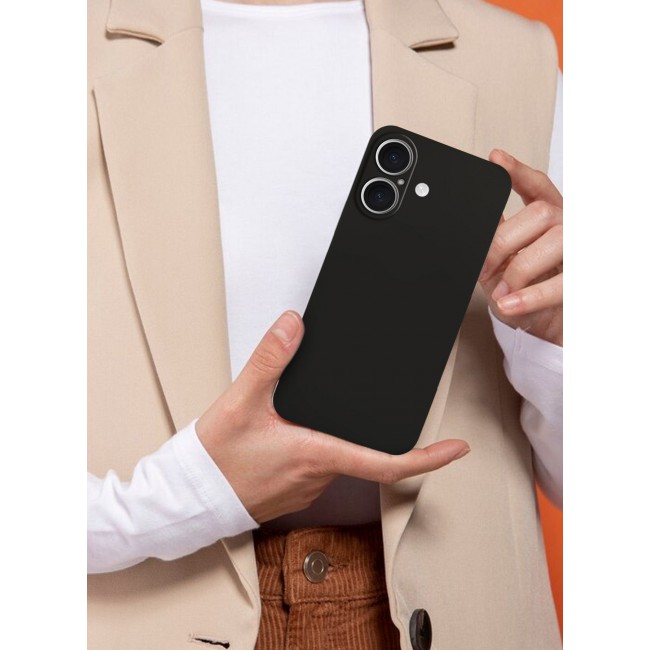 CATANES ( for iPhone 16 ) Ultra Thin Case Cover Air Skin Series Back Cover Sturdy Durable Case Drop Protection Cover - Transparent Black