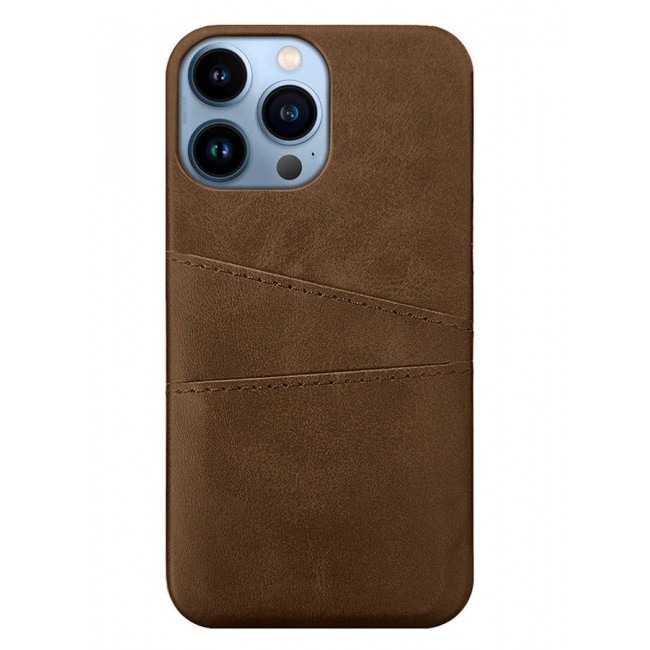 CATANES iPhone 13 Pro Max Case Cover Leather with Card Holder for Men Women Phone Case - Brown