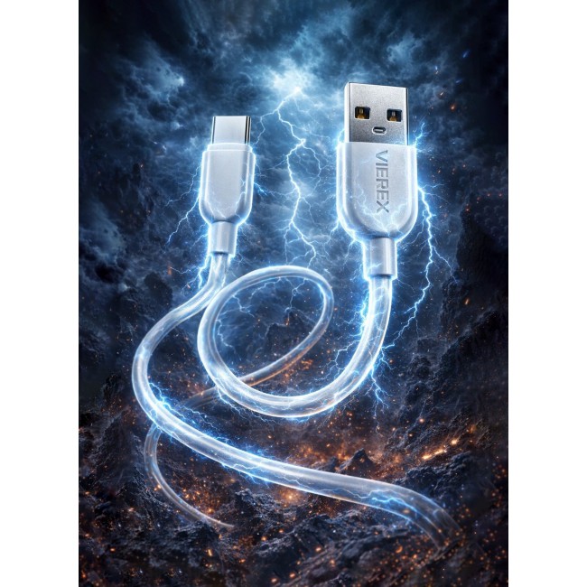 Vierex VC-3 Fast Charging USB Type-C Cable 2.4A Long Charging & Data Sync Cable 480Mbps, 1m