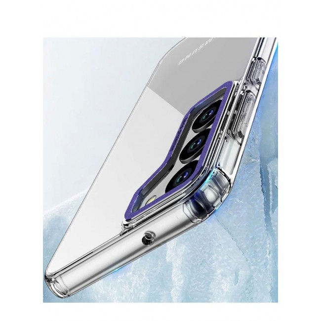 CATANES 2 Pack For Samsung Galaxy S23 Plus Clear Case With Screen Protector Clear/Purple Edge
