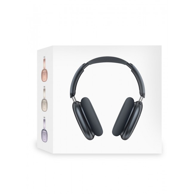 CATANES Air Max Pro Wireless Over Ear Headphones with Active Noiose Cancellation and Built-in Mi, Comfortable and Lightweight - Midnight