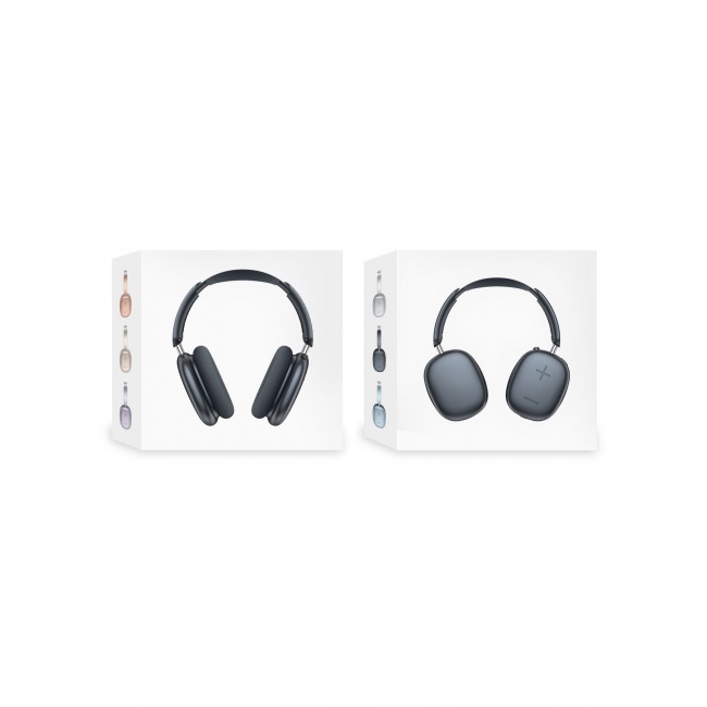 CATANES Air Max Pro Wireless Over Ear Headphones with Active Noiose Cancellation and Built-in Mi, Comfortable and Lightweight - Midnight