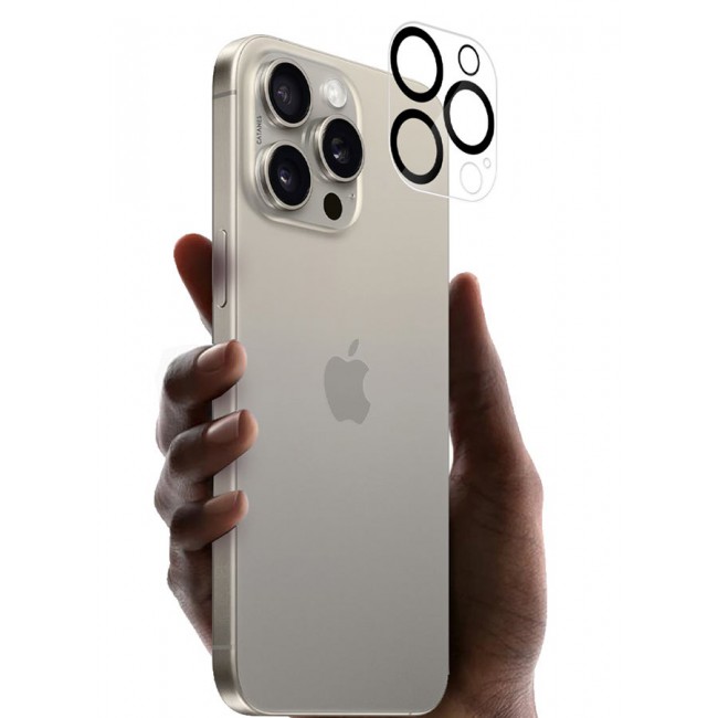 CATANES Camera Lens Protector for Apple iPhone 15 Pro 3D Tempered Glass 9H Hardness Ultra HD Anti-Scratch Easy to Install Case Friendly Full Coverage Guard