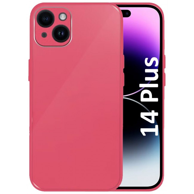 CATANES iPhone14 Plus Electroplated Hard Glossy Case Camera Protection Shockproof Anti Fall Case Pink