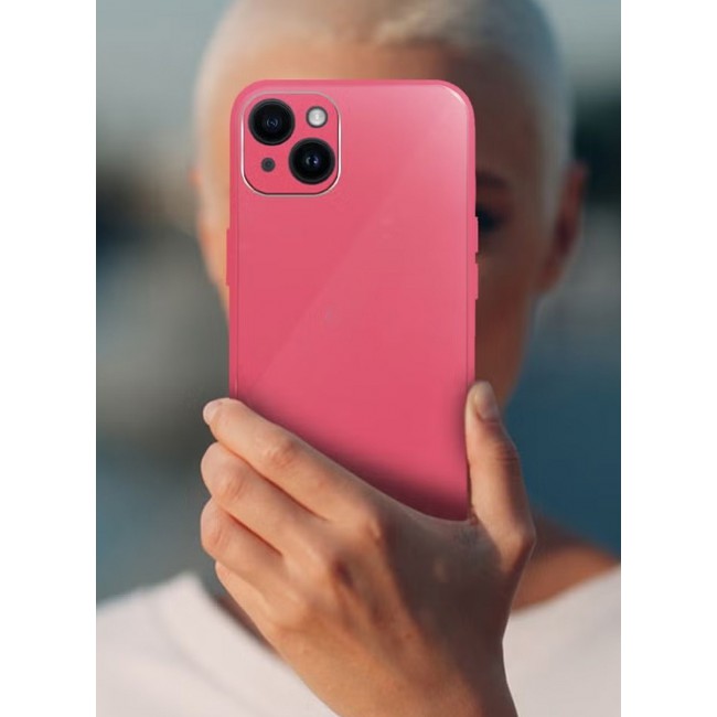 CATANES iPhone14 Plus Electroplated Hard Glossy Case Camera Protection Shockproof Anti Fall Case Pink