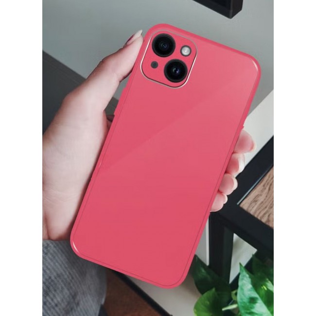 CATANES iPhone14 Plus Electroplated Hard Glossy Case Camera Protection Shockproof Anti Fall Case Pink
