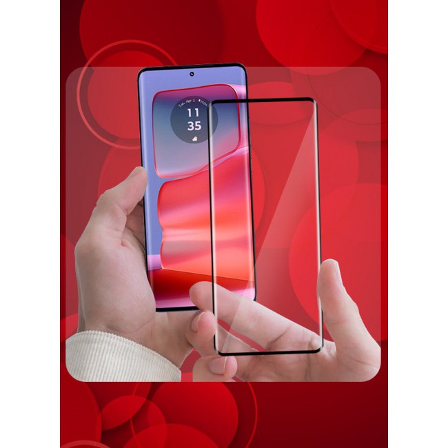 CATANES (for Motorola Edge 50 Pro) 3 Pack Screen Protector Transparent Soft Protective Tempered Glass High Sensitivity Clear HD Screen Protector
