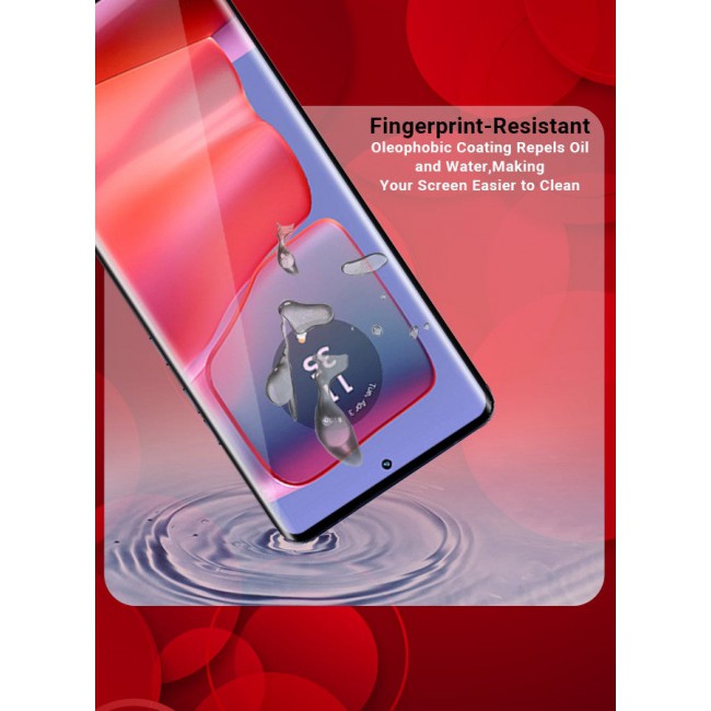 CATANES (for Motorola Edge 50 Pro) 3 Pack Screen Protector Transparent Soft Protective Tempered Glass High Sensitivity Clear HD Screen Protector