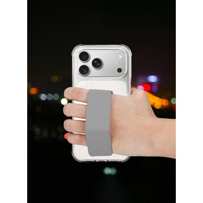 CATANES 2 Packs Finger Grip Clear Case Cover for iPhone 17 Pro- Kickstand Car Magnetic Holder Multi-function Protective Two-in-one Case with Privacy Screen Protector - Grey