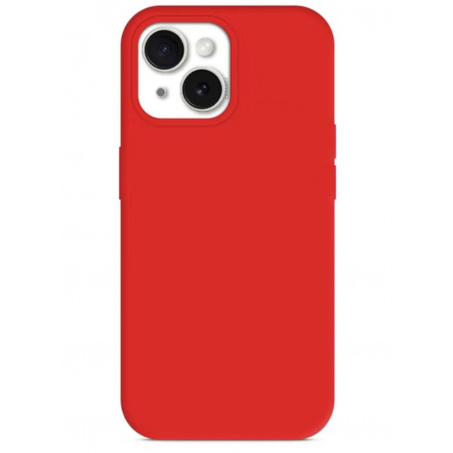 CATANES Silicone Case Cover Durable and Anti Scratch Back Cover for Apple iPhone 15 Plus Red