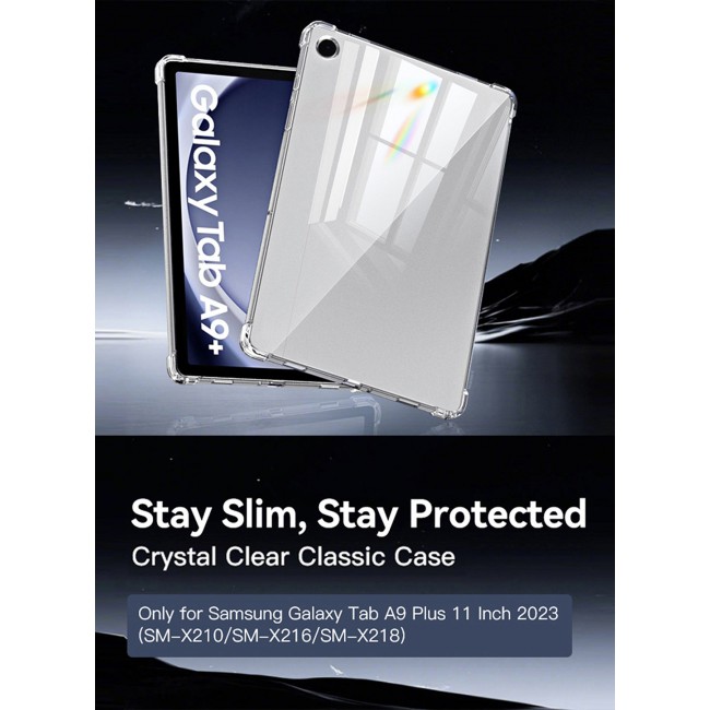CATANES For Samsung Galaxy Tab A9 Plus Transparent TPU Bumper Protective Case