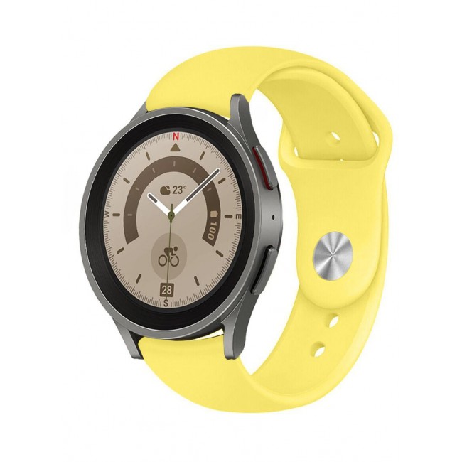 CATANES Samsung Galaxy Watch 5 Band Galaxy Watch 5 Pro Band Replacement Silicone Strap 20mm Smart Watch Wristband Compatible with Galaxy Watch5 (44mm/40mm) Galaxy Watch5 Pro (45mm) Yellow