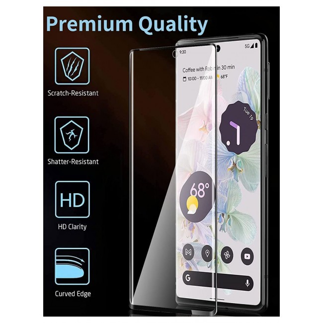 CATANES 2Pack for Pixel 6 Pro Clear Case and Screen Protector 360 Degree Front and Back Protection Shockproof Soft TPU with Anti-Scratch Tempered Glass
