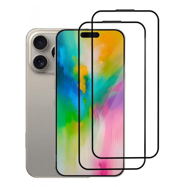 CATANES (for iPhone 16 Pro) 2 Pack Screen Protector, 9H Hardness Grade Shatterproof HD Tempered Glass,Full Coverage Screen Protector, Easy Installation