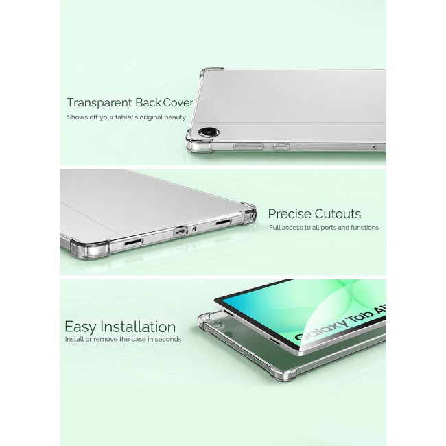 CATANES For Samsung Galaxy Tab A11 Plus Transparent TPU Bumper Protective Case
