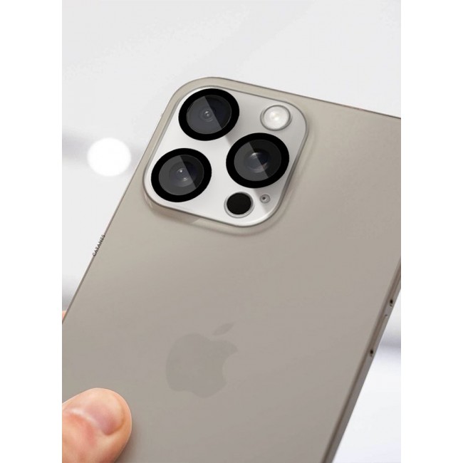 CATANES iPhone 14 Pro Max Camera Lens Protector Tempered Glass 9H Hardness Ultra HD Anti-Scratch Easy to Install Case Friendly Full Coverage Guard Black