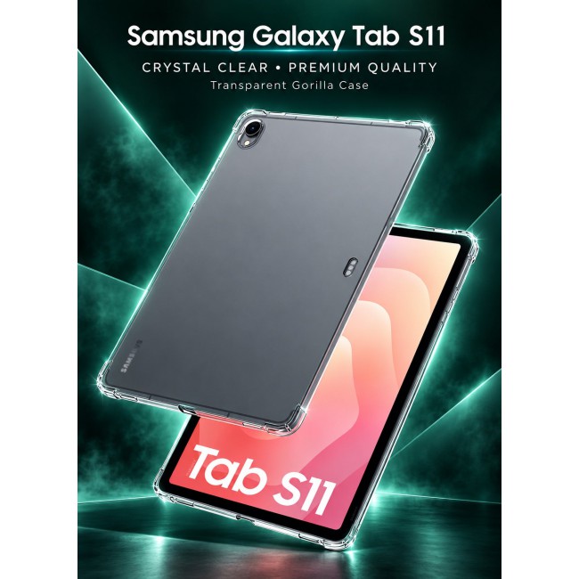 CATANES For Samsung Galaxy Tab S11 Transparent TPU Bumper Protective Case