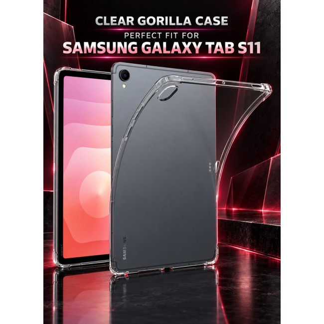 CATANES For Samsung Galaxy Tab S11 Transparent TPU Bumper Protective Case