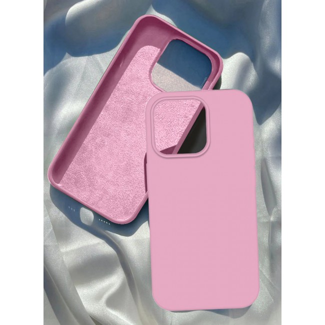 CATANES iPhone 14 Pro Max Case Silicone Case Full Body Protective Cover Shockproof Slim Phone Case Anti-Scratch Soft Microfiber Lining Pink