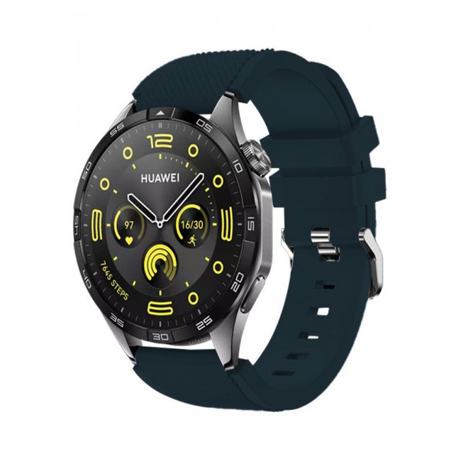 CATANES (for Huawei GT4 22mm) Silicone Strap,Sport Wristband Strap Adjustable Silicone Sport Band Dark Blue