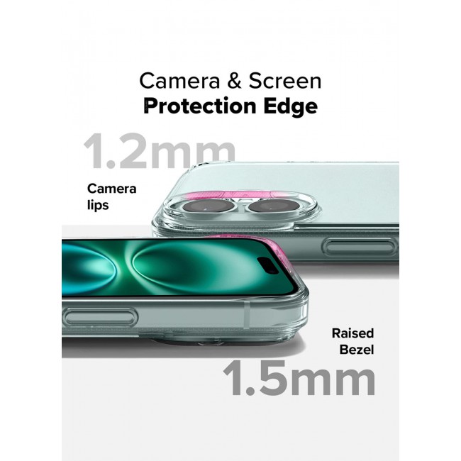 CATANES ( for iPhone 16 Plus ) Case, Clear TPU, Ultra Slim, Shockproof, Scratch-Resistant Case Cover