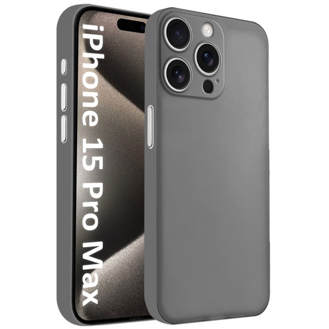 CATANES (for iPhone 15 Pro Max) Case Cover Air Skin Series Back Cover Sturdy Durable Thin Case Drop Protection Cover - Transparent Grey